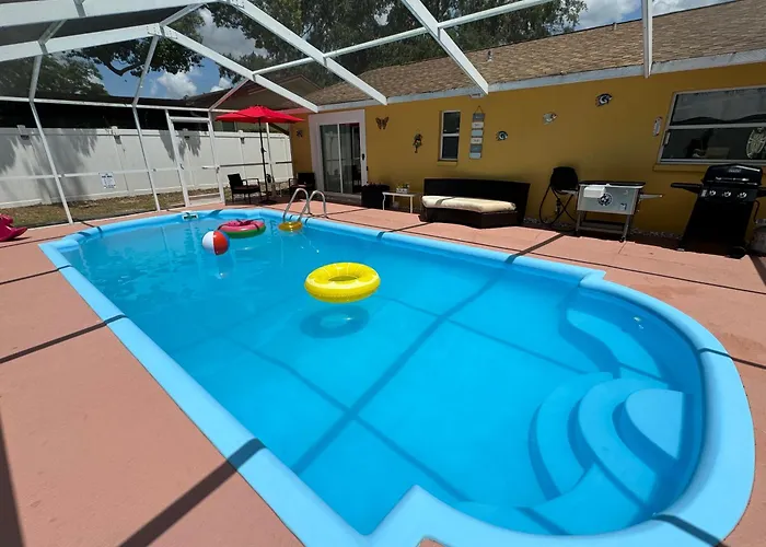 Cozy Family Home In Tampa With Private & Heated Pool